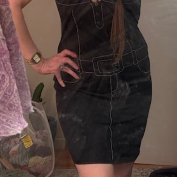 Vintage Moschino Tromp L'oeil Tank Dress,  Sz 8, in excellent vintage condition - Picture 3 of 9